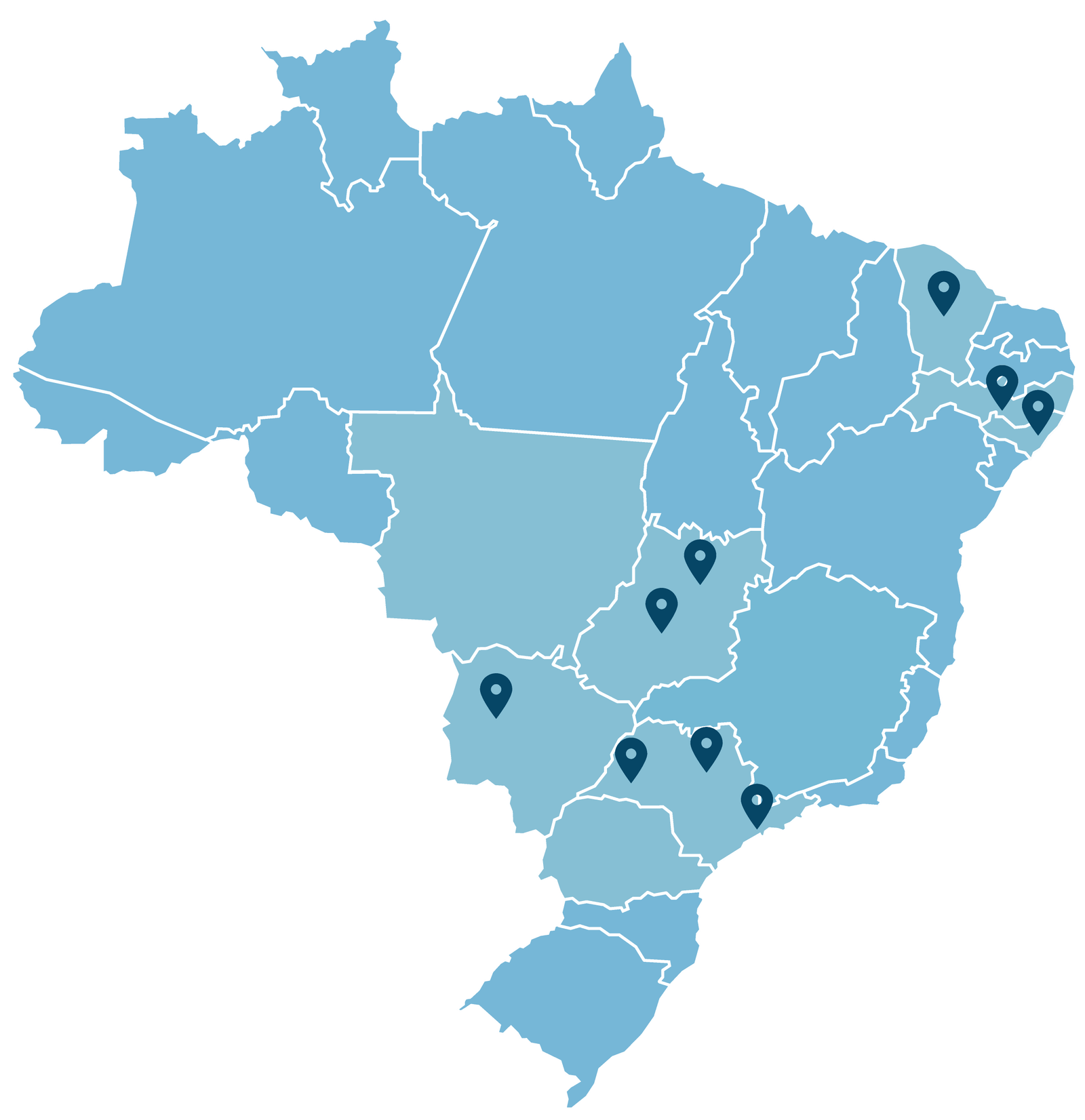 Mapa dos escritórios